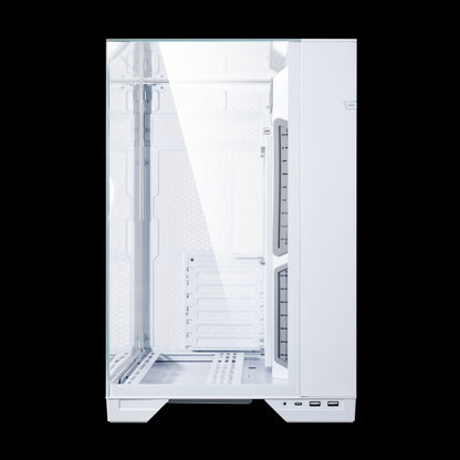 LIAN LI O11 Vision White Aluminum / Steel / Tempered Glass ATX Mid Tower Computer Case ----- O11VW