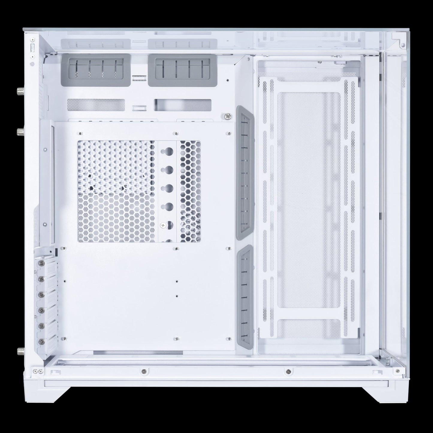 LIAN LI O11 Vision White Aluminum / Steel / Tempered Glass ATX Mid Tower Computer Case ----- O11VW