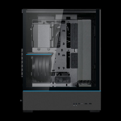 LIAN LI SUP01 Black Steel / Tempered Glass ATX Mid Tower Computer Case ----SUP01X