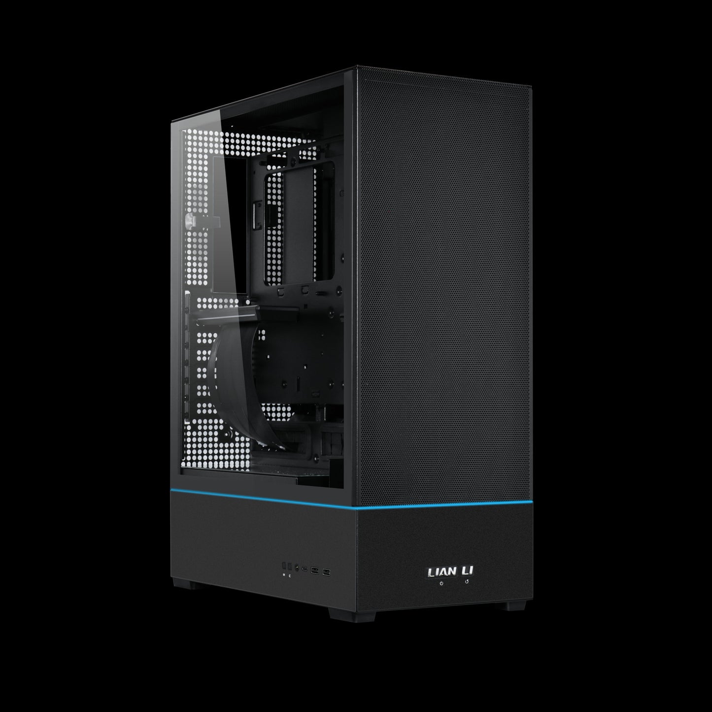 LIAN LI SUP01 Black Steel / Tempered Glass ATX Mid Tower Computer Case ----SUP01X