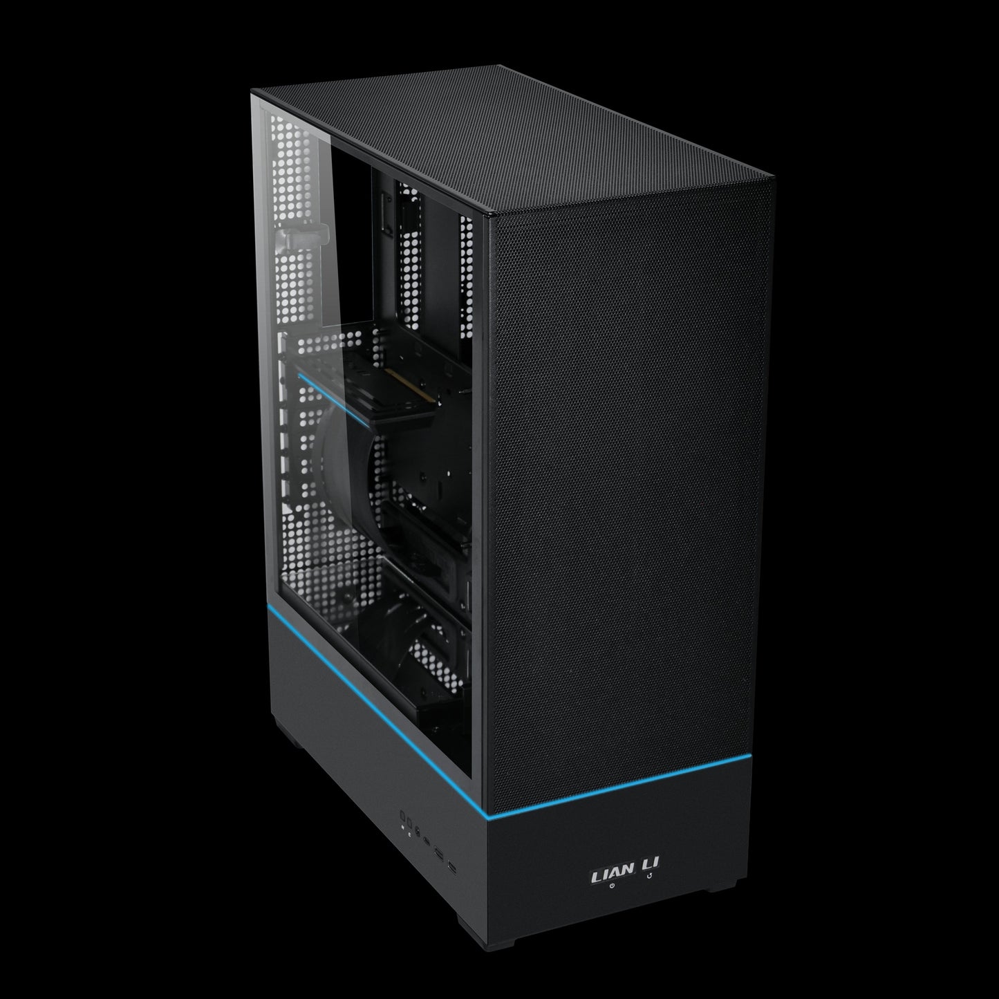 LIAN LI SUP01 Black Steel / Tempered Glass ATX Mid Tower Computer Case ----SUP01X