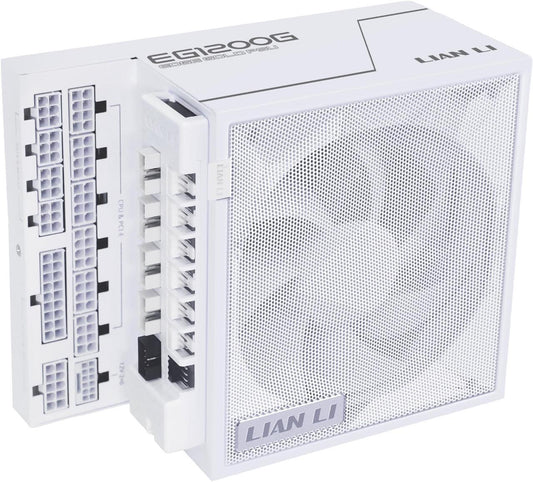 Lian Li Universal USB & PWM Fan Hub, Fan Controller with 4 USB Headers - 6 Fan Ports - Magnetic Mounting - 5V/4PIN - PSU/Motherboard Universal Case Compatibility - White (EG-HUB01W)