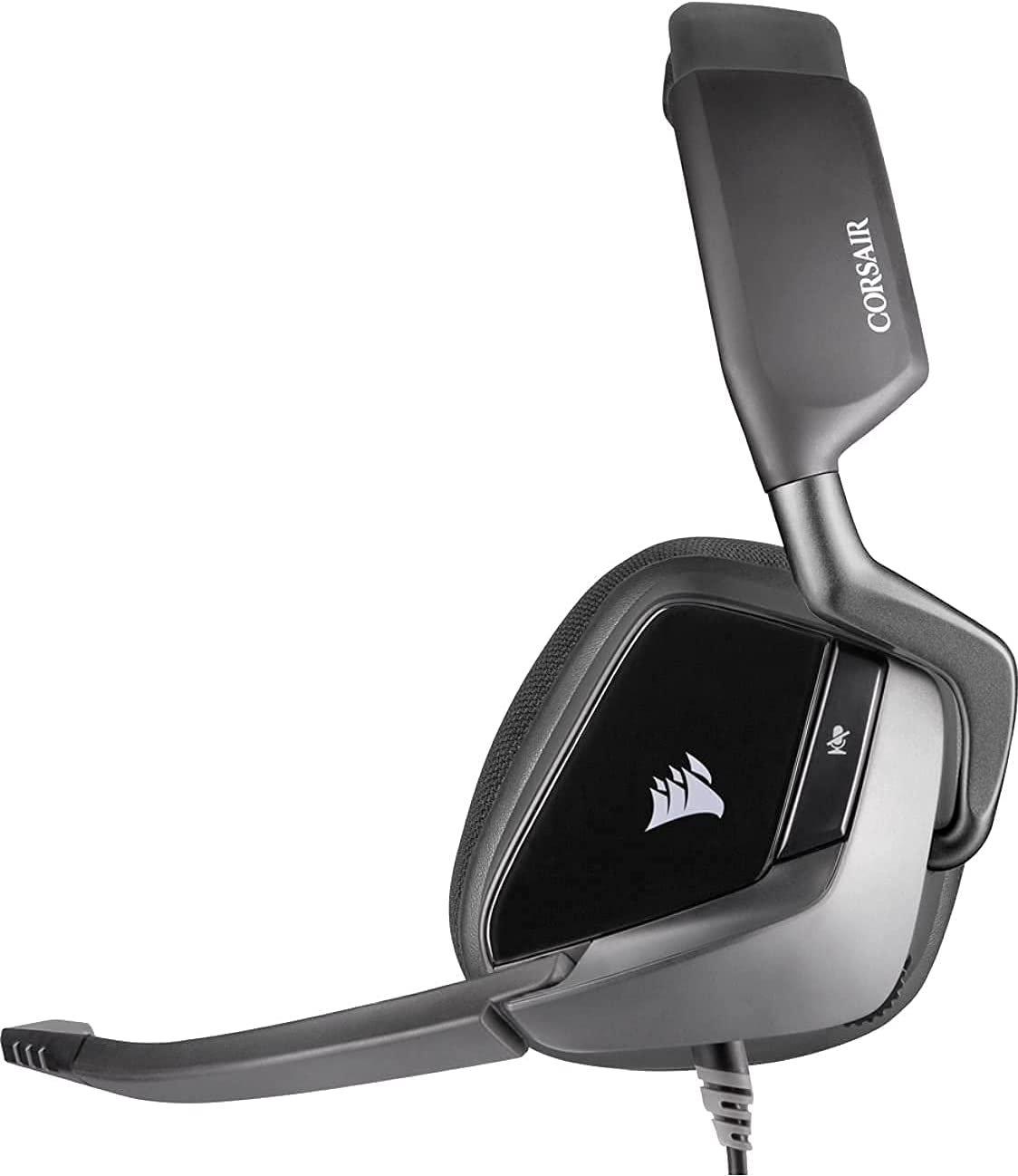 Corsair VOID ELITE SURROUND 3.5mm/ USB Connector Circumaural Premium Gaming Headset with 7.1 Surround Sound, Carbon