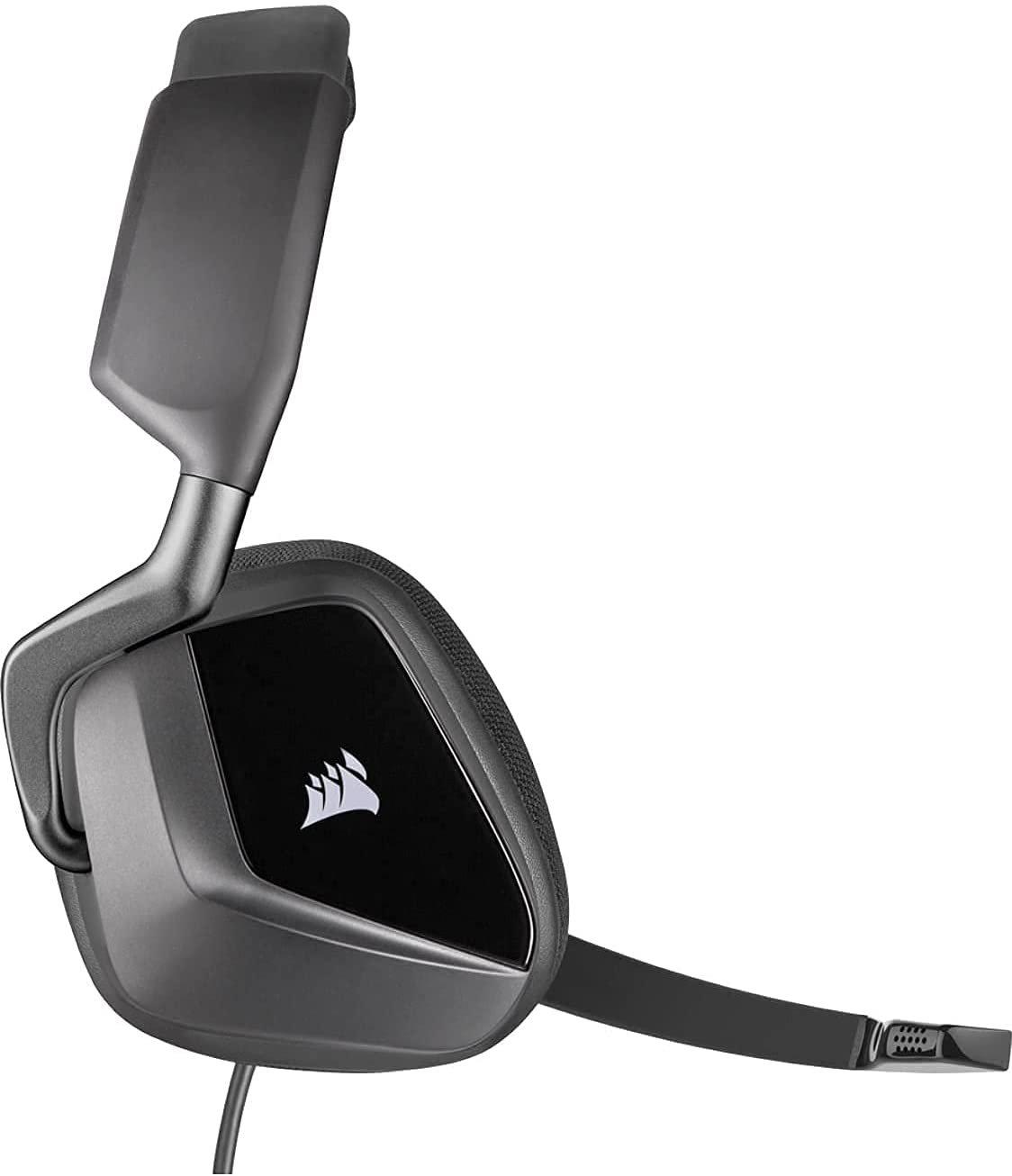 Corsair VOID ELITE SURROUND 3.5mm/ USB Connector Circumaural Premium Gaming Headset with 7.1 Surround Sound, Carbon