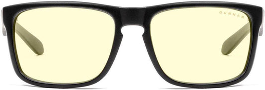 Gunnar Intercept Reading Glasses, Eyewear with +2.5 Lens Power, Onyx Frames, Amber Lens, 65% Blue Light and 100% UV Protection, INT-00101-2.5