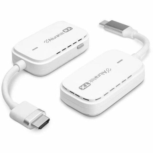 Aluratek Streamcast Mobile Wireless Type-C to HDMI Streaming Kit - 100 ft Range - 1 x USB - 1080p - Full HD - 1920 x 1080 - Display, HDTV, Smartphone, Notebook, Tablet, TV, Presentation System, Streaming Setup, Classroom, Conference Room