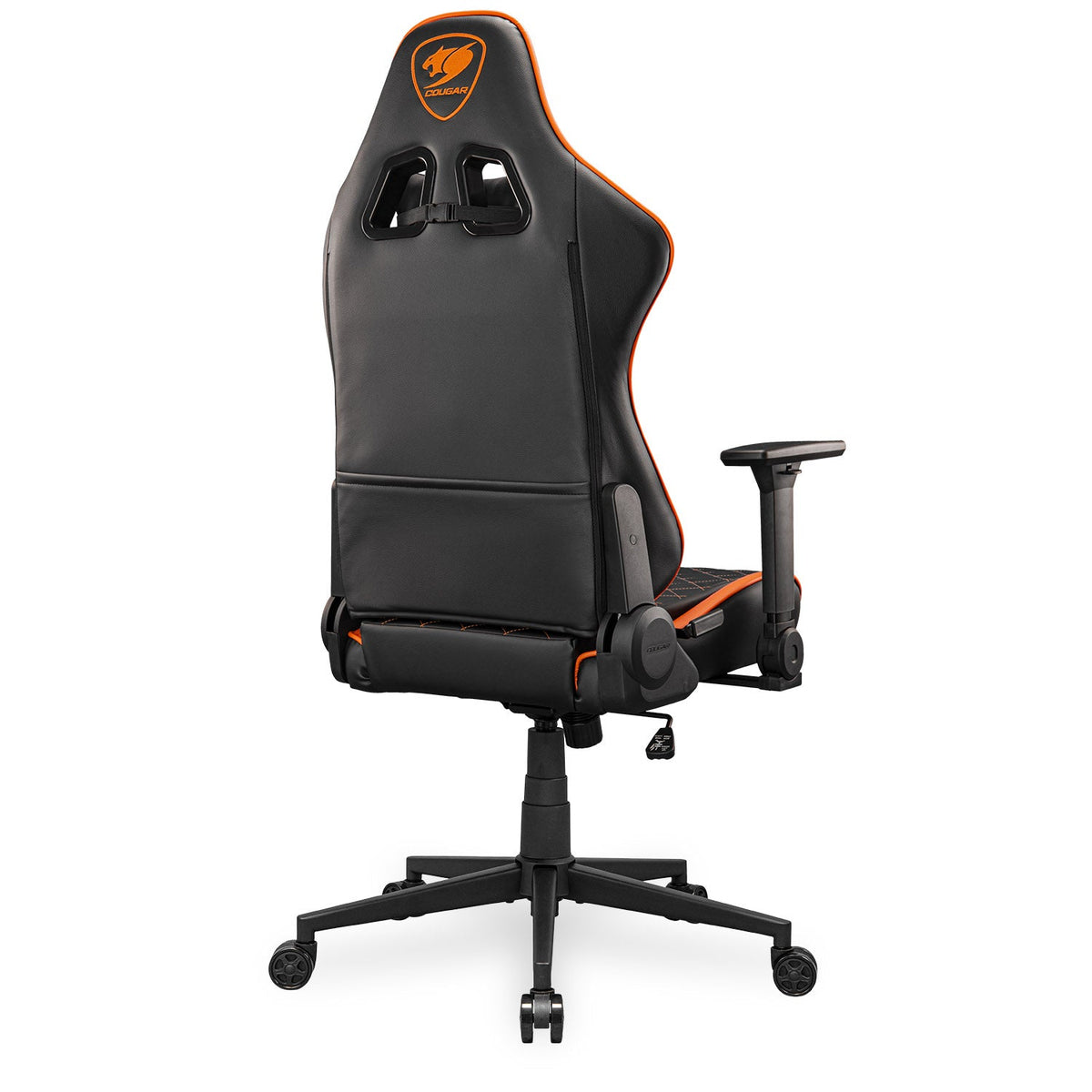 COUGAR Armor ONE V2 Gold Gaming Chair, Choices of Breathable PVC Leather or Woven Fabric,4D Folding Armrests, Lumbar and Neck Pillows, Back Pocket,High-Back Design Lower Back Support (PVC Leather)