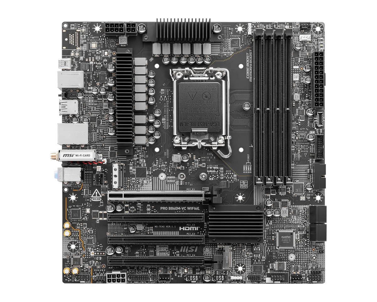 MSI PRO B860M-VC WIFI6E LGA 1851 Micro ATX Motherboard