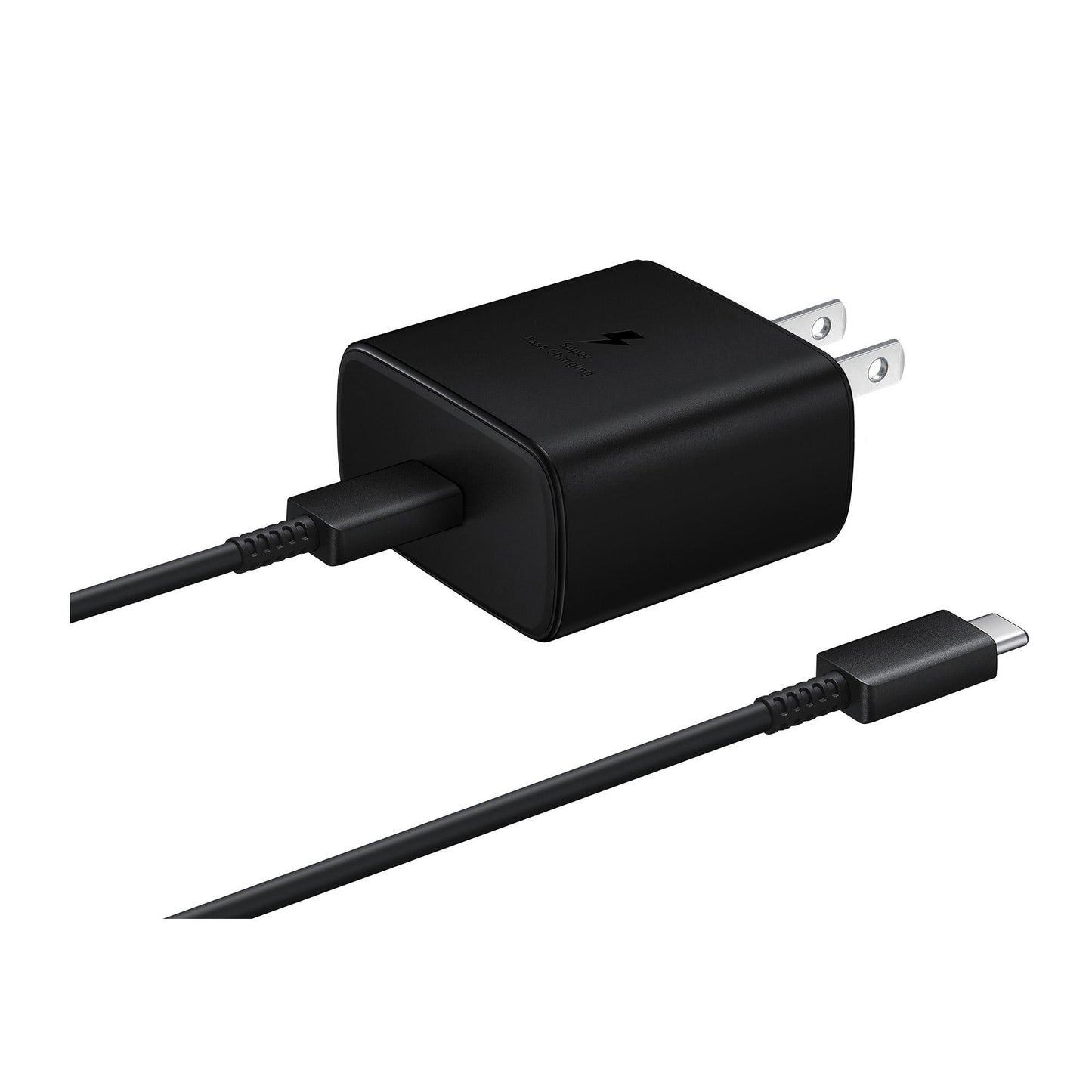 Samsung OEM Black 45W USB-C PD Wall Charger w/ USB-C to USB-C Cable
