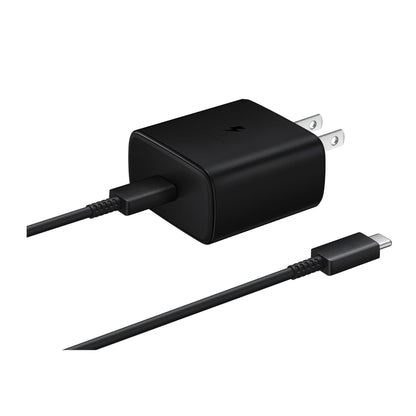 Samsung OEM Black 45W USB-C PD Wall Charger w/ USB-C to USB-C Cable