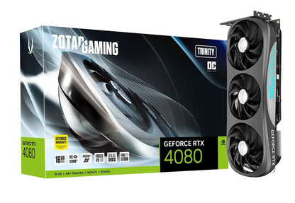 ZOTAC Gaming GeForce RTX 4080 16GB Trinity OC 16GB GDDR6X 256-bit 22.4 Gbps PCIE 4.0 Gaming Graphics Card, IceStorm 2.0 Advanced Cooling, Spectra 2.0 RGB Lighting, ZT-D40810J-10P