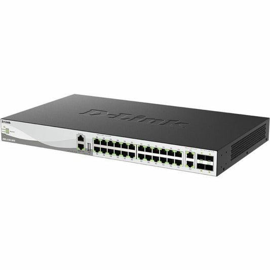 D-Link DMS-3130-30TS Ethernet Switch - 26 Ports - Manageable - 2.5 Gigabit Ethernet, 5 Gigabit Ethernet, 10 Gigabit Ethernet, 25 Gigabit Ethernet - 2.5GBase-T, 10GBase-T, 25GBase-X - 3 Layer Supported - Modular - 74.26 W Power Consumption