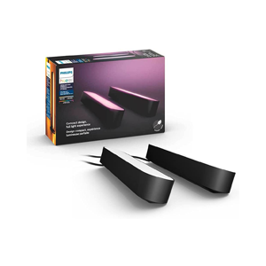 Philips Hue Play White &amp; Color Smart Light, 2 Pack Base kit, Hub Required/Power Supply Included (Works with Amazon Alexa, Apple Homekit &amp; Google Home) Base Kit - 2 Pack Black