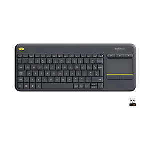 Logitech K400 Plus Wireless Touch TV Keyboard with Easy Media Control and Built-In Touchpad PLUS Keyboard