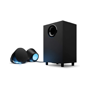 Logitech G560 PC Gaming Speaker System with 7.1 DTS:X Ultra Surround Sound, Game based LIGHTSYNC RGB, Two Speakers and Subwoofer, Immersive Gaming Experience - Black Single