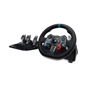 Logitech G Dual-Motor Feedback Driving Force G29 Gaming Racing Wheel with Responsive Pedals for PlayStation 5, PlayStation 4 and PlayStation 3 - Black