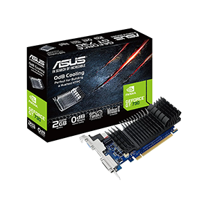 ASUS GeForce GT 730 2GB GDDR5 Low Profile Graphics Card for Silent HTPC Builds (with I/O Port Brackets)