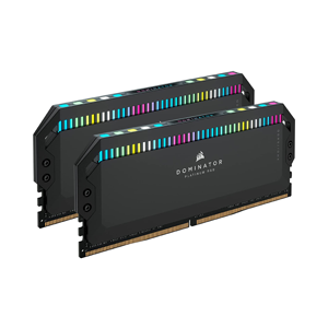 Corsair Dominator Platinum RGB DDR5 64GB (2x32GB) 5200MHz C40 Intel Optimized Desktop Memory (Onboard Voltage Regulation, Patented CORSAIR DHX Cooling, 12 Ultra-Bright CAPELLIX RGB LEDs) Black