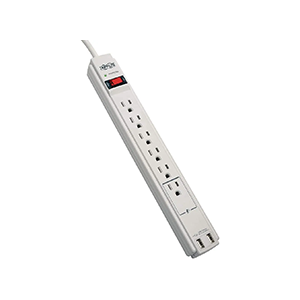 TRPTLP606USB - Tripp Lite Surge Protector Power Strip 120V USB 6 Outlet 6 Cord 990 Joule