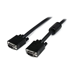 StarTech.com 6 ft Coax High Resolution Monitor VGA Video Cable - HD15 to HD15 M/M - 6ft HD15 to HD15 Cable (MXT101MMHQ), Black 6 ft / 2m Standard Packaging