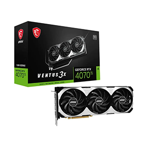 MSI Gaming GeForce RTX 4070 Ti 12GB GDRR6X 192-Bit HDMI/DP Nvlink TORX Fan 4.0 Ada Lovelace Architecture Graphics Card (RTX 4070 Ti Ventus 3X 12G OC)