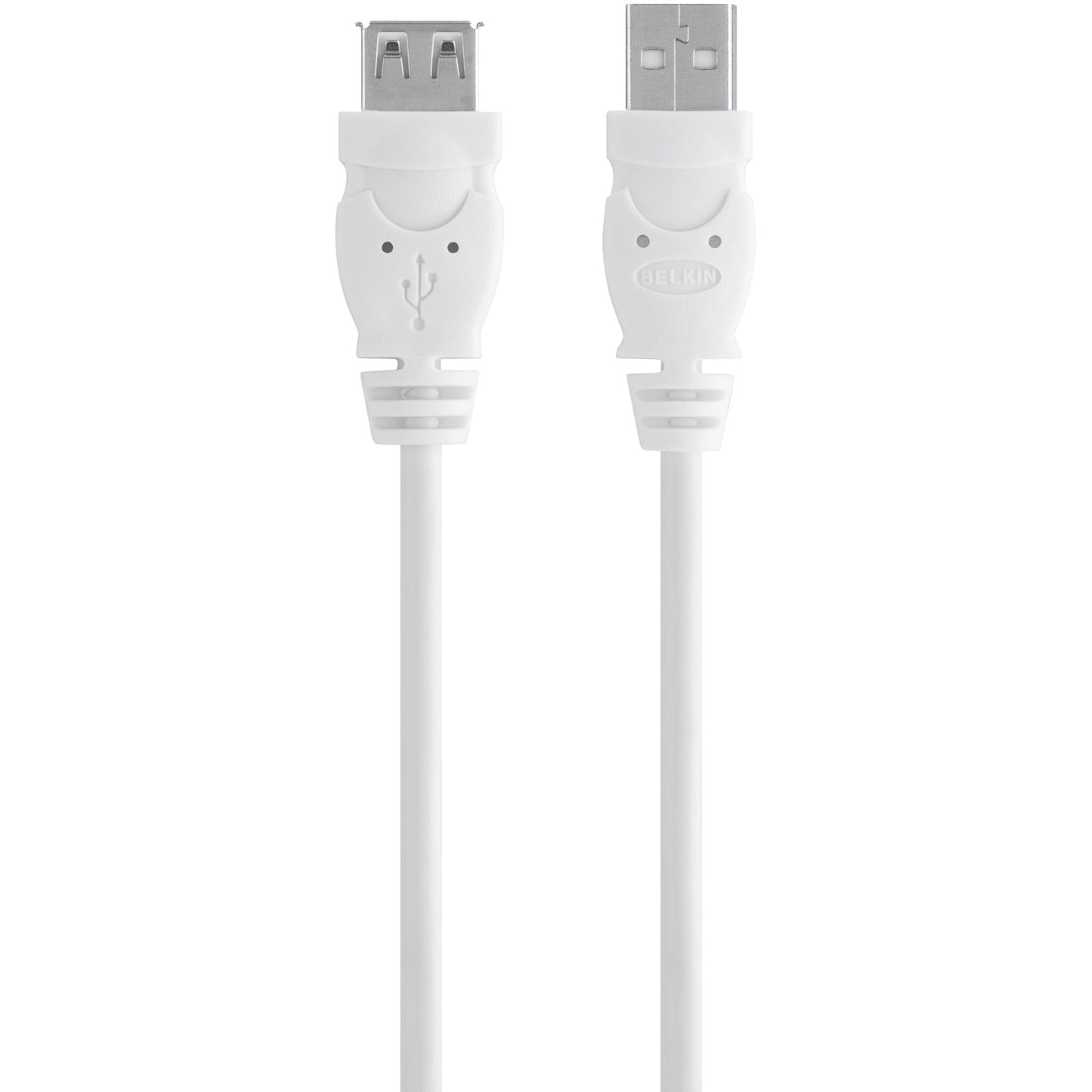 Belkin USB Extension Data Transfer Cable - 9.84 ft USB Data Transfer Cable - First End: USB 2.0 Type A - Second End: USB Type A - Extension Cable - White - 1 Each