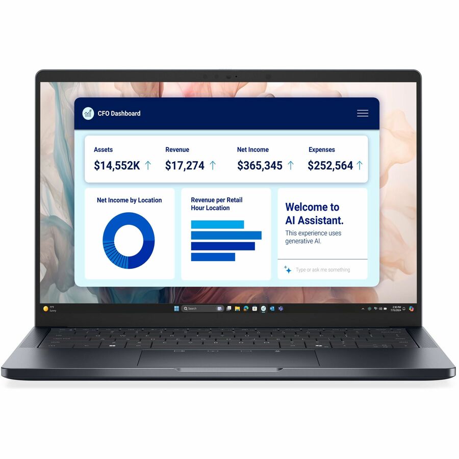 Dell Pro 14 Premium PA14250 14" Copilot+ PC Notebook - Full HD Plus - Intel Core Ultra 7 268V - vPro Technology - Intel Evo Platform - 32 GB - 512 GB SSD - English (US) Keyboard - Magnetite - Intel Chip - 1920 x 1200 - Windows 11 Pro
