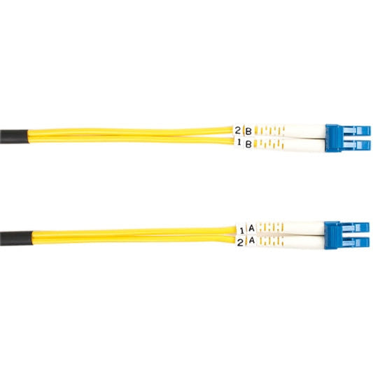 Black Box Fiber Optic Duplex Patch Network Cable - 16.40 ft Fiber Optic Network Cable for Transceiver, Switch, Server, Network Device - First End: 2 x LC Network - Male - Second End: 2 x LC Network - Male - 10 Gbit/s