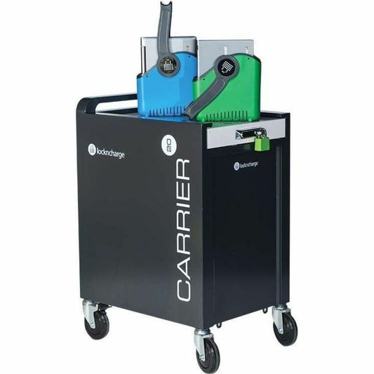 LocknCharge Carrier 20 Charging Cart - Swing Handle - 4 Casters - 5" Caster Size - Steel - 19.2" Length x 27.8" Width x 36.7" Height - For 20 Devices - 13" to 17" Screen Supported