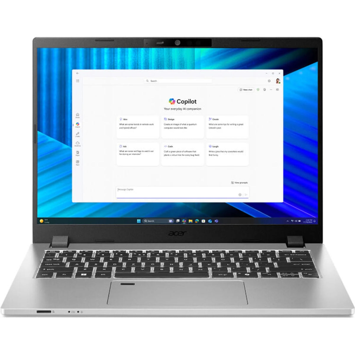Acer TravelMate P 14.0" Intel Core Ultra 5 115U 16GB DDR5 Memory DDR5 5600 512GB NVMe SSD Windows 11 Pro TMP214-56-G2-56NZ-US