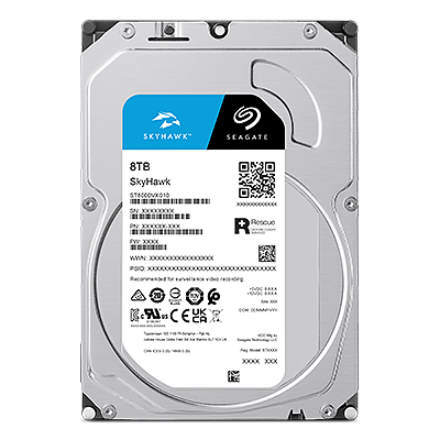 Seagate Skyhawk 3.5" ST8000VX010 8TB Internal Hard Disk with RV Sensor for Network Surveillance Camera Video Recorder