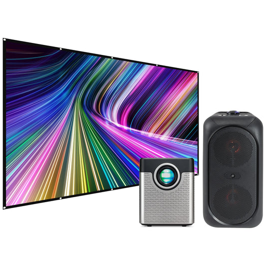 iLive 720p Pop-Up Movie Theater Kit W/ 120" Screen THE2604BDL