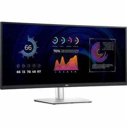 Dell P3424WE 34.1 UW-QHD Curved Screen LED Monitor - 21:9 - 34 Class - In-plane Switching (IPS) Technology - Edge WLED Backlight - 3440 x 1440 - 1.07 Billion Colors - 300 Nit - 5 ms - 60 H
