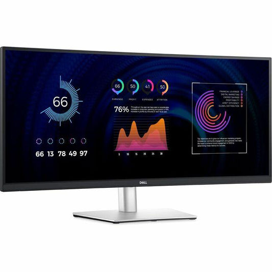 Dell P3424WE 34.1 UW-QHD Curved Screen LED Monitor - 21:9 - 34 Class - In-plane Switching (IPS) Technology - Edge WLED Backlight - 3440 x 1440 - 1.07 Billion Colors - 300 Nit - 5 ms - 60 H