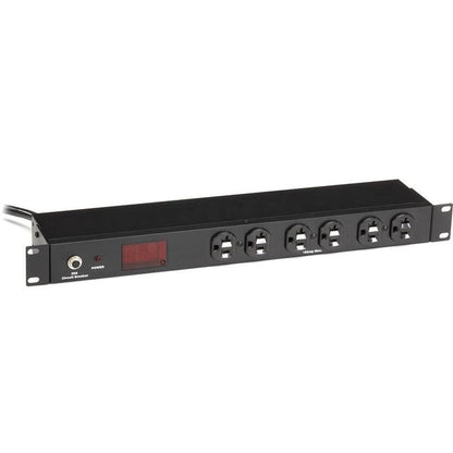 Black Box Metered Rackmount PDU with Front and Rear Outlets - NEMA 5-15P - 14 x NEMA 5-15R - 120 V AC - 6 ft Cord Length - 1U - Rack-mountable