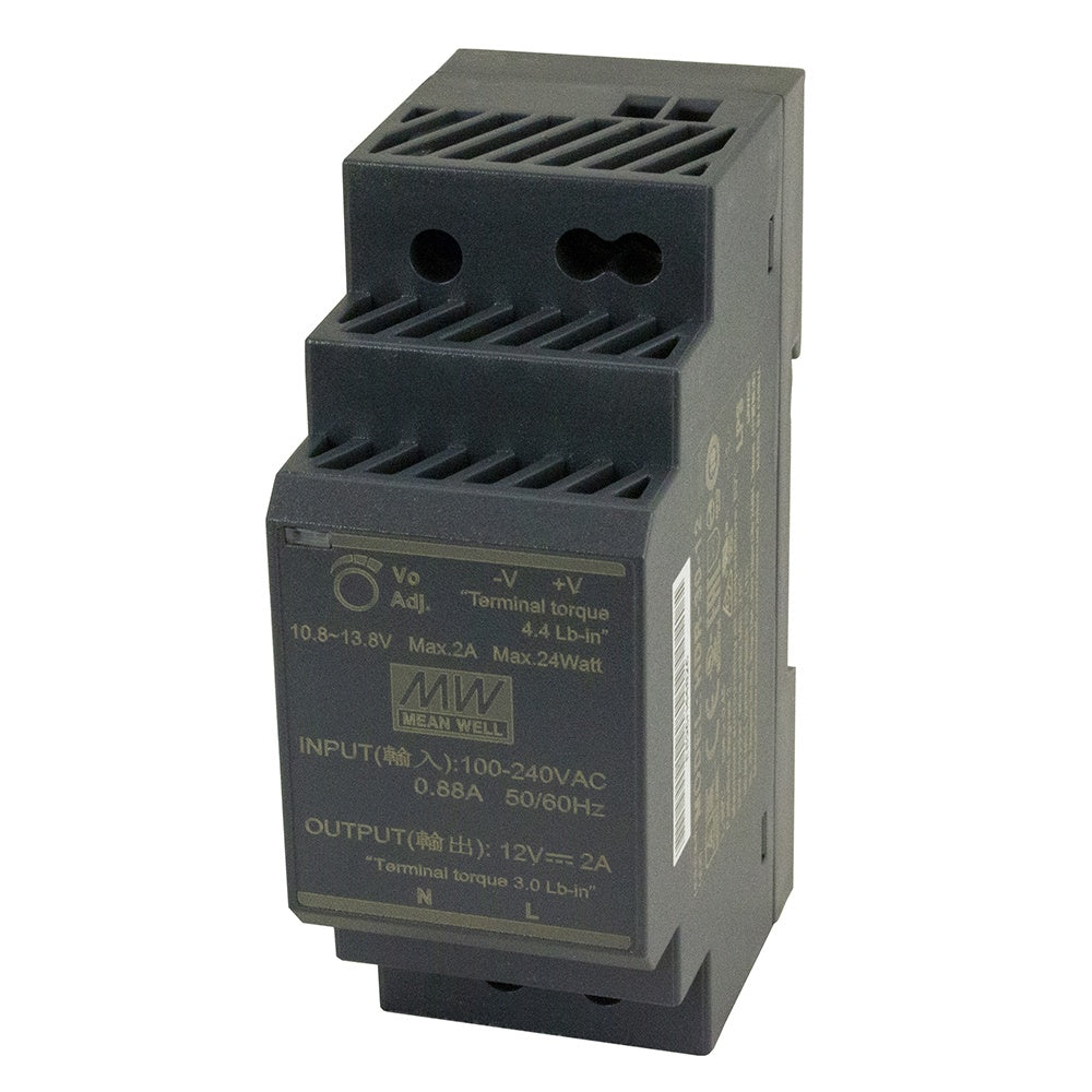 MEANWELL HDR-30-12 PS 12VDC 2A UNIVERSAL AC INDUSTRIAL DIN RAIL