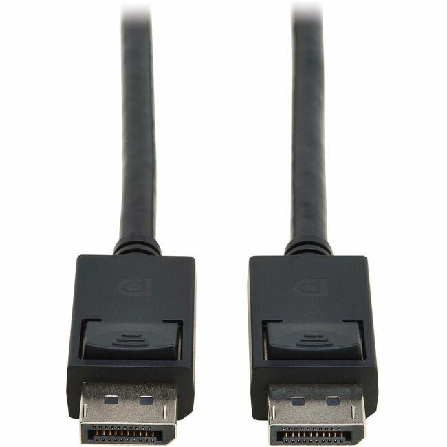 Tripp Lite series DisplayPort 2.1 Cable with Latching Connectors M/M 8K 60 Hz 40 Gbps HDR HBR3 MST 4:4:4 HDCP 2.2 Black 3 ft. 0.9 m P5800038K62