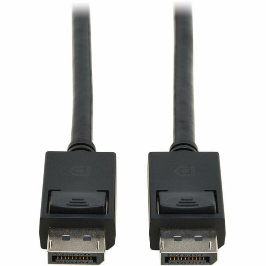 Tripp Lite series DisplayPort 2.1 Cable with Latching Connectors M/M 8K 60 Hz 40 Gbps HDR HBR3 MST 4:4:4 HDCP 2.2 Black 6 ft. 1.8 m P5800068K62