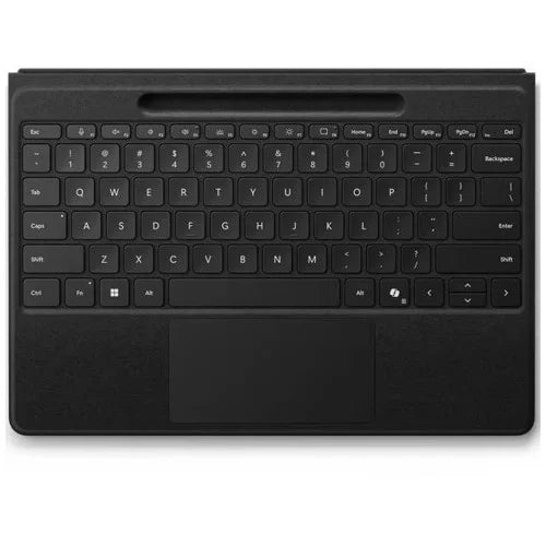 Microsoft Surface Pro Flex Keyboard - Wireless Connectivity - Bluetooth - 32.81 ft CoPilot, Mute, Snipping, Screen Brightness, Media Control Hot Key(s) - Windows 11 - Notebook/Tablet - TouchPad - PC - Alcantara - Mechanical Keyswitch - Black