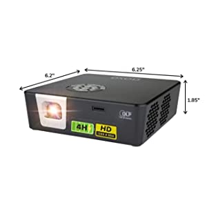 AAXA Technologies HP - P6X - 01 DLP Projector - 16:9 - Black, Gray - Dealtargets.ca