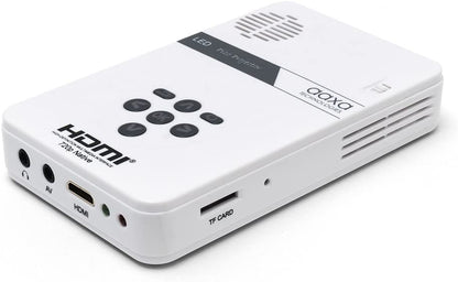 AAXA Technologies KP - 101 - 01 AAXA LED Pico Micro Video Projector - Pocket Size Portable Mobile Mini Projector with mini - HDMI, built - in Media Player &amp; Speakers, 3.5mm Aux Out, Micro SD/USB readers and 80 Min Lithium - Ion Battery - Dealtargets.ca