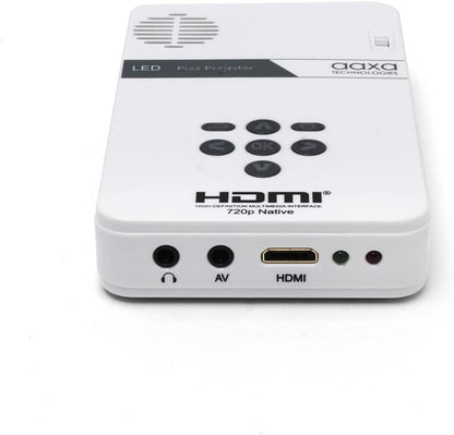 AAXA Technologies KP - 101 - 01 AAXA LED Pico Micro Video Projector - Pocket Size Portable Mobile Mini Projector with mini - HDMI, built - in Media Player &amp; Speakers, 3.5mm Aux Out, Micro SD/USB readers and 80 Min Lithium - Ion Battery - Dealtargets.ca