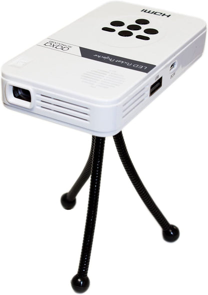 AAXA Technologies KP - 101 - 01 AAXA LED Pico Micro Video Projector - Pocket Size Portable Mobile Mini Projector with mini - HDMI, built - in Media Player &amp; Speakers, 3.5mm Aux Out, Micro SD/USB readers and 80 Min Lithium - Ion Battery - Dealtargets.ca