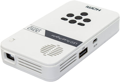 AAXA Technologies KP - 101 - 01 AAXA LED Pico Micro Video Projector - Pocket Size Portable Mobile Mini Projector with mini - HDMI, built - in Media Player &amp; Speakers, 3.5mm Aux Out, Micro SD/USB readers and 80 Min Lithium - Ion Battery - Dealtargets.ca