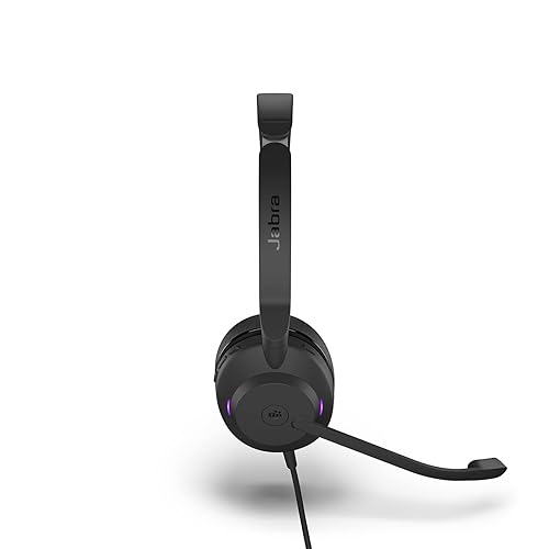 abra Evolve 30 II Headset - Stereo - USB Type C, Mini - phone (3.5mm) - Wired - 32 Ohm - 150 Hz - 7 kHz - Over - the - head, On - ear - Binaural - Supra - aural - 3.94 ft Cable - Electret, Condenser Microphone - Noise Canceling - Black - Dealtargets.ca