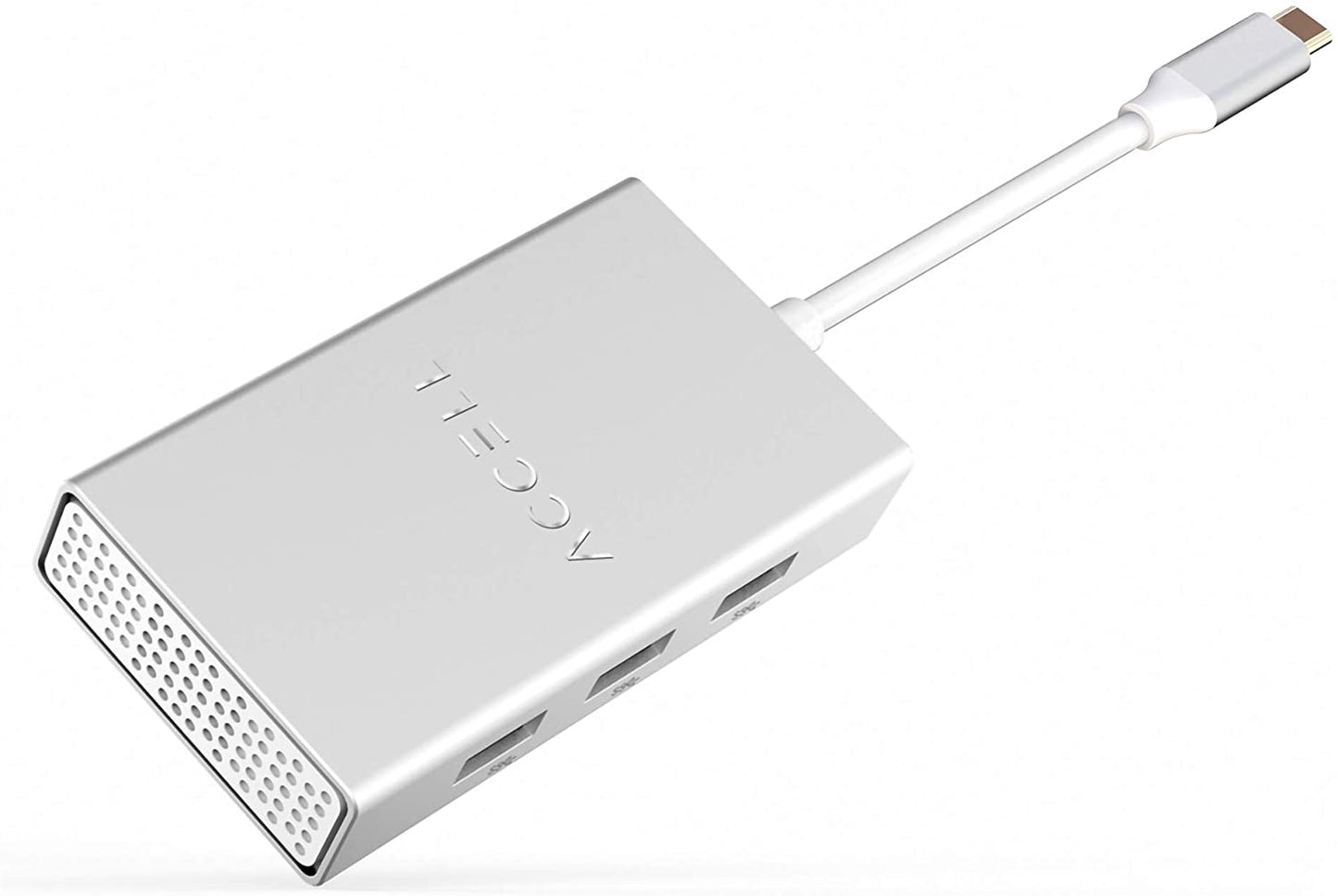 Accell Air USB C 4K InstantView Hub Dual Display HDMI - 3 x USB-A 3.1 (10Gbps), 2 x HDMI, 87W Power Delivery Type-C, Silver (U240B-002K) - Dealtargets.com
