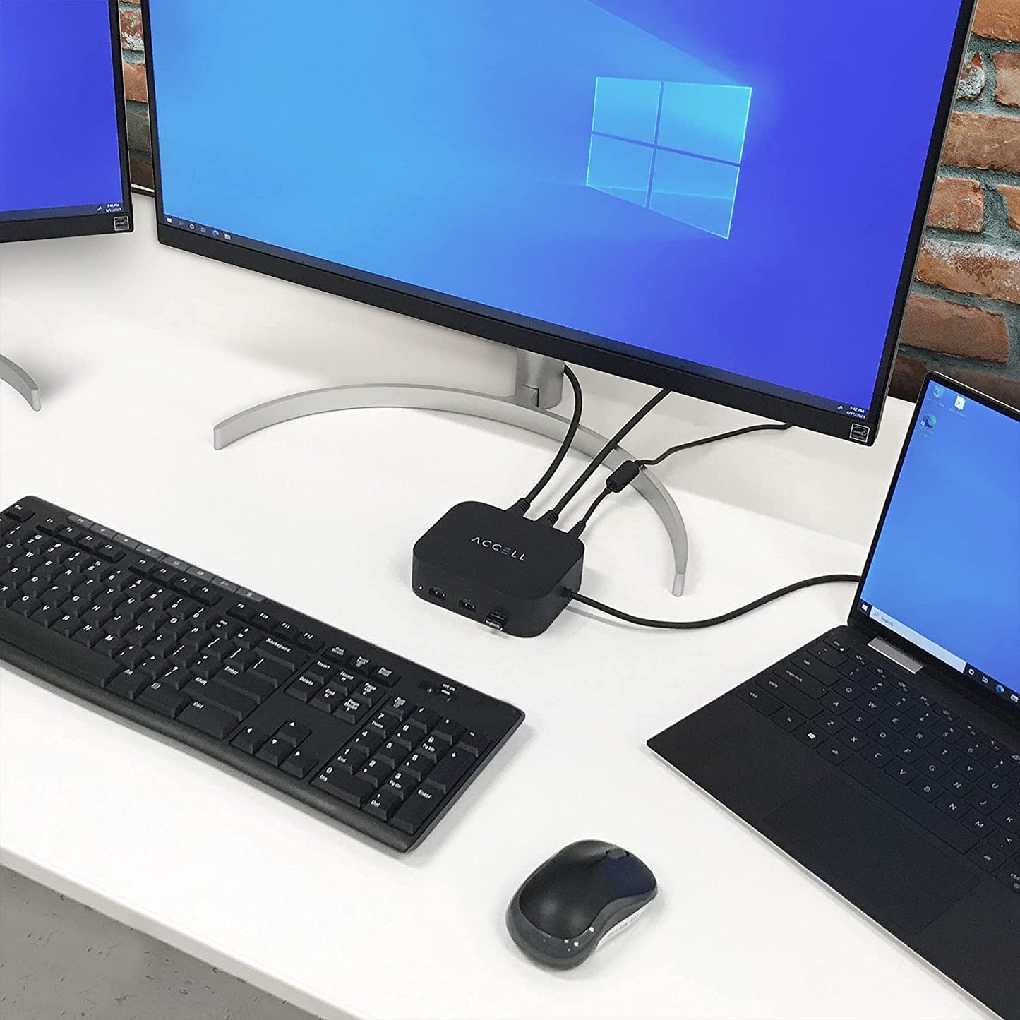 Accell Air USB-C Docking Station - USB 3.1 Gen 2, Dual 4K 60Hz, 5 USB Type A, 100W PD, K172B-010B - Dealtargets.com