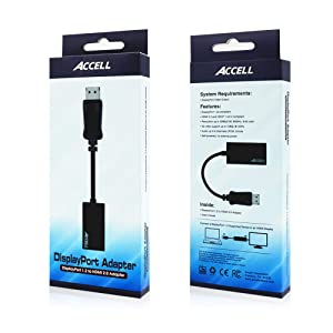 Accell DP to HDMI Adapter - DisplayPort 1.2 to HDMI 2.0 Active Adapter - 4K UHD @60Hz, 3D Resolutions up to 1920x1080@120Hz, Black (B086B-011B) - Dealtargets.com