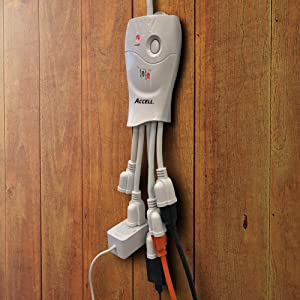 Accell Power Flexible Surge Protector and Power Conditioner - 600Joules, 6ft / 1.8m, White (D080B-009F) Surge Protector / Conditioner 600 Joules, 1.8m (6 ft) - Dealtargets.com