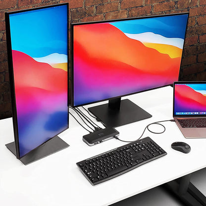Accell Thunderbolt 4 Docking Station - Dual 4K or Single 8K, Max 96W Charging for Laptop, 10Gbps USB, Ethernet, UHS-II Card Reader, Audio Port, 2 x TB4 Ports - Dealtargets.com